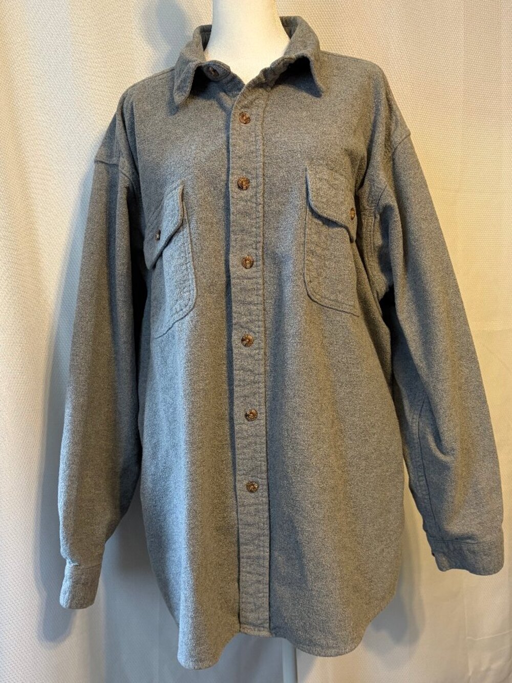 Vintage Field & Stream Original Outfitters Heavy Grey Flannel Shirt